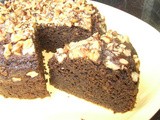 Eggless dark chocolate cake