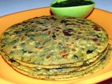 Two grain fenugreek parathas with soya  and gram flour