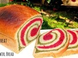 Whole Wheat Beet And Spinach Swirl Bread | Holi Bread (Vegan)