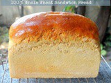 Whole Wheat Sandwich Bread | Atta Bread | 100 % Whole Wheat Sandwich Bread