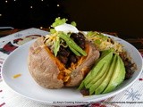 Baked Sweet Potato with Black Beans