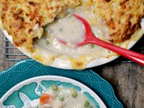 Chicken Pot Pie with Cheddar Biscuit Topping