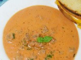 Creamy Tomato Basil Soup with Sausage: src
