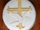 First Communion Cake with Cross and Dove