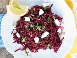 Grated Beetroot Salad with Goat Cheese (Rödbetssallad med Getost) #EattheWorld