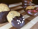 Mini Dipped Chocolate Chip Cookies