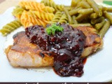 Pork Chops with Chipotle Cherry Sauce...and also Bourbon