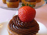 Strawberry Cupcakes with Chocolate Frosting
