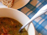 Sweet Potato Soup with Spinach and Bacon