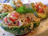 Tabbouleh Stuffed Crusty Avocados (Secret Recipe Club)