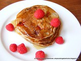 Whole Wheat Raspberry Pear Pancakes