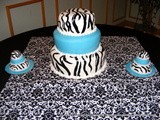 Zebra Stripe Wedding Cake
