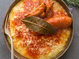 Traditional Polenta with a Sausage Pork Rib Tomato Sauce