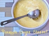 Smack dab and a recipe for Pineapple Ginger Sherbet