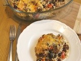 Chorizo, Black Bean and Rice Bake