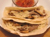 Steak and Mushroom in Fresh Tortilla