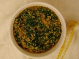 Palak Dal Bhaji / Spinach and mung beans curry