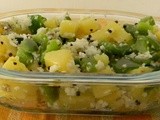 Potato bell pepper stir fry with coconut