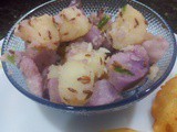 Upwas konphal batata bhaji|vrat wale aloo kand,ratalu sabji|purple yam potato stir fry
