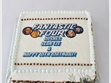 Birthday Cake - Fantastic Four & Hazelnut Chocolate Cake