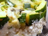 Tartare di zucchine e caprino e un blogcompleanno
