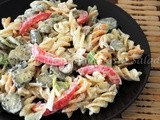 Creamy Tricolor Rotini Pasta Salad