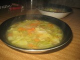 Apple palov, soup and salad