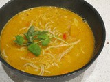 Carrot-curry noodle soup