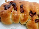 Pan brioche al cioccolato ventaglio con pasta madre