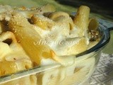 Pasta al forno con carciofi cardi e mozzarella