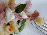 Pasta prosciutto mozzarella e capperi