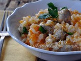 Riso con zucca e salsiccia