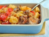 Tacchino con patate e peperoni in tegame