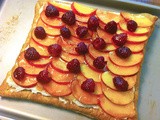 Savoring the Fruits of Summer :: Peach-Raspberry Almond Vanilla Cream Tart