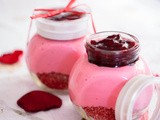 Special Valentine's Day : Pinky Cheese Cake Jars