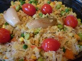 Colourful Rice with Mixed Vegetables perfect for the Street Party