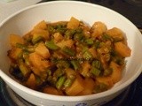 Kenyan Green beans and potato curry (posho bateta nu shak)