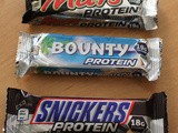Mars, Snicker and Bounty Protein Bars Review