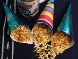 Sev mamra (Gujarati nasto (snack) with chick pea noodles and puffed rice)