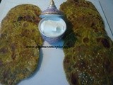 Spinach and sesame seeds parathas