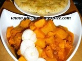 Sweet potato and potato curry (rataru ne bateta nu shak)