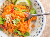 One Pot Vegan Lentil Curry with Tomatoes {gf}