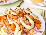 Vegan Butternut Squash and Cauliflower Quinoa with Avocado Tahini Drizzle {gf}