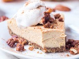 Vegan Pumpkin Cheesecake with Candied Pecans {gf}