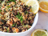 Wild Rice Salad with Walnuts, Lemons and Parsley {gf, Vegan}