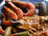 Curry Fishhead and Prawns 咖喱鱼头和大虾