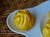 Pumpkin Yakult Jam Bao / Steamed Pumpkin Yakult Jam Bun