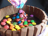 M&m or Gems Gravity Cake Tutorial | Step by Step Pictures| How to make a simple gravity cake