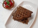 Ragi -Wheat Chocolate Waffles | Eggless Waffles