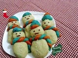 Snowman Cookies-eggless | Christmas Bakes